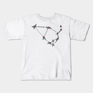 Cepheus Constellation Roses and Hearts Doodle Kids T-Shirt